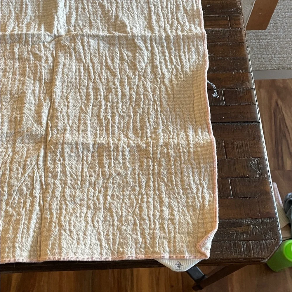 Hearth & Hand Cream Towel with Pink Trim - Picture 10 of 10